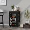 Tuhome Blosson Kitchen Cart, One Drawer, Two Open Shelves, Four Casters, Black/Light Oak OWD6767 - alternate 3